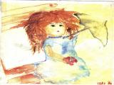 chair w/ doll - original 9 x 7 cm, 09/1989